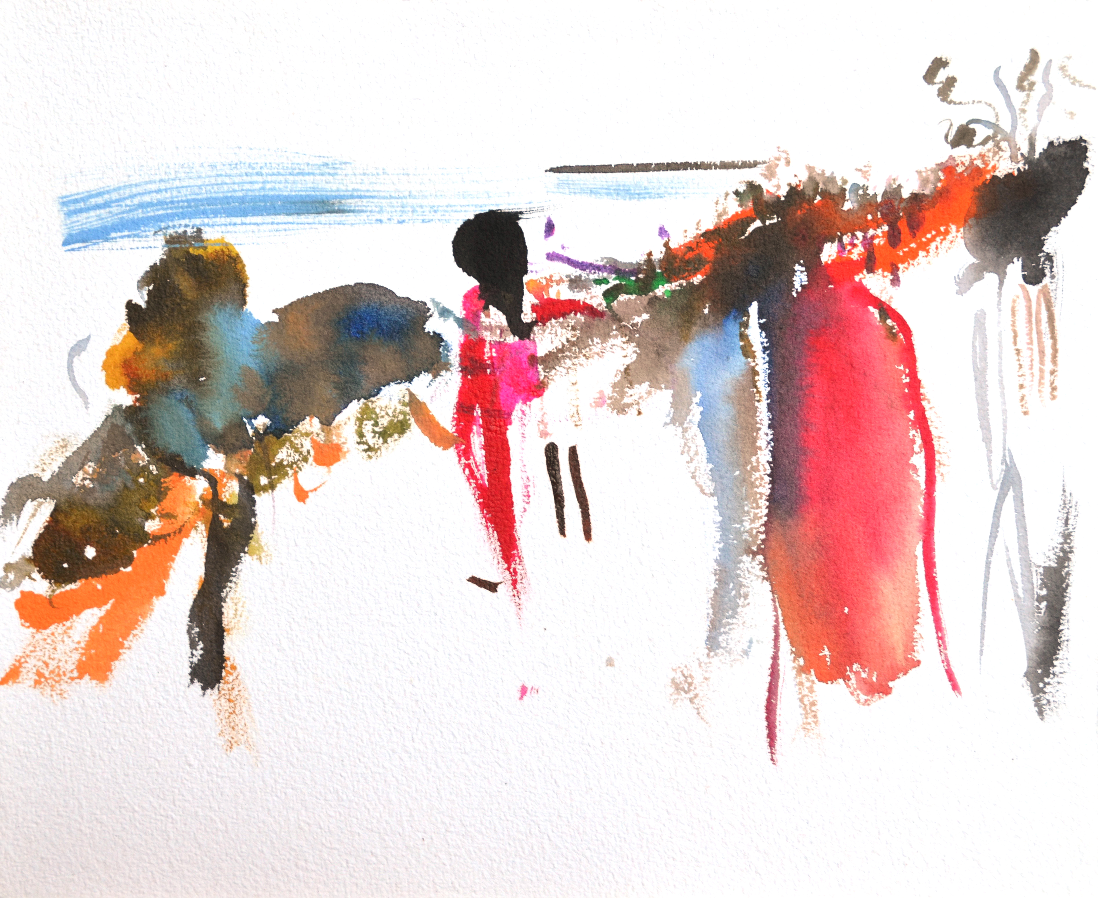 36_Sery „Beach walk“ acrylic on paper A4