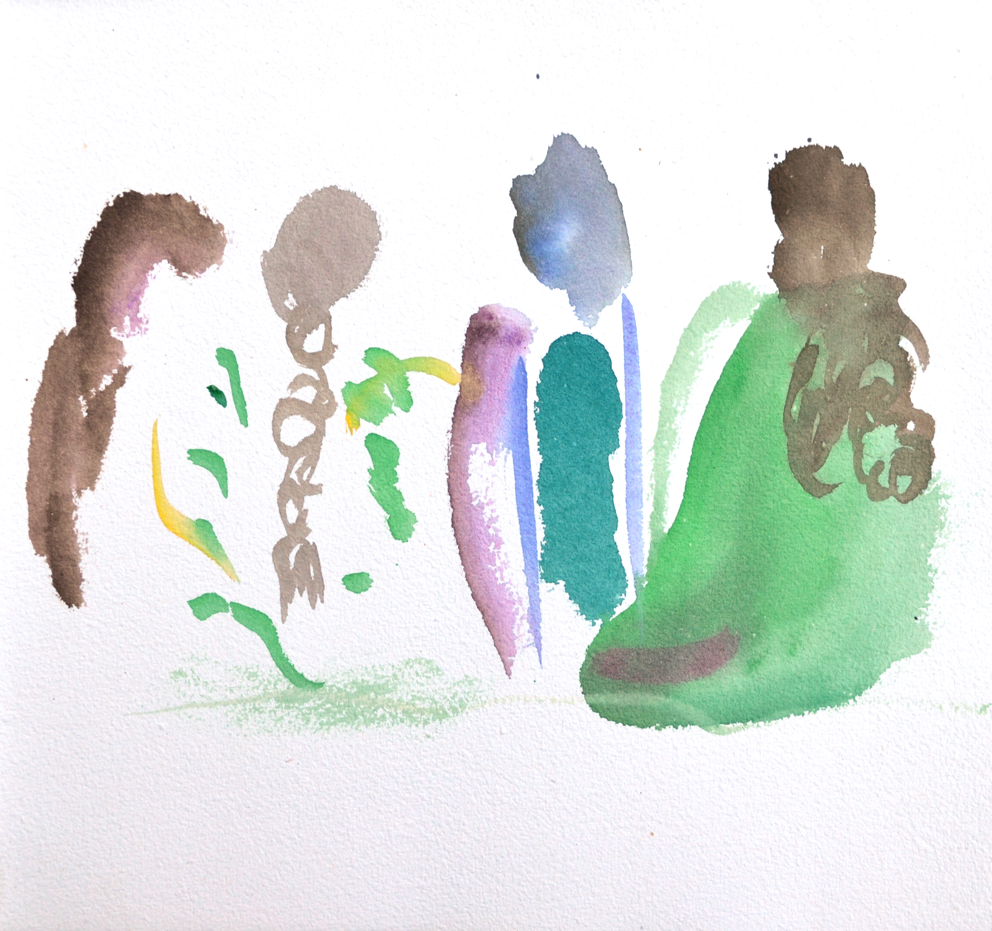 43_Sery „Beach walk“ acrylic on paper A4