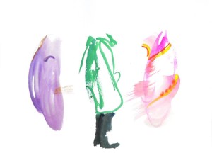 „Beach road“,  acrylic on paper 76 x 56  cm. Price 360 €