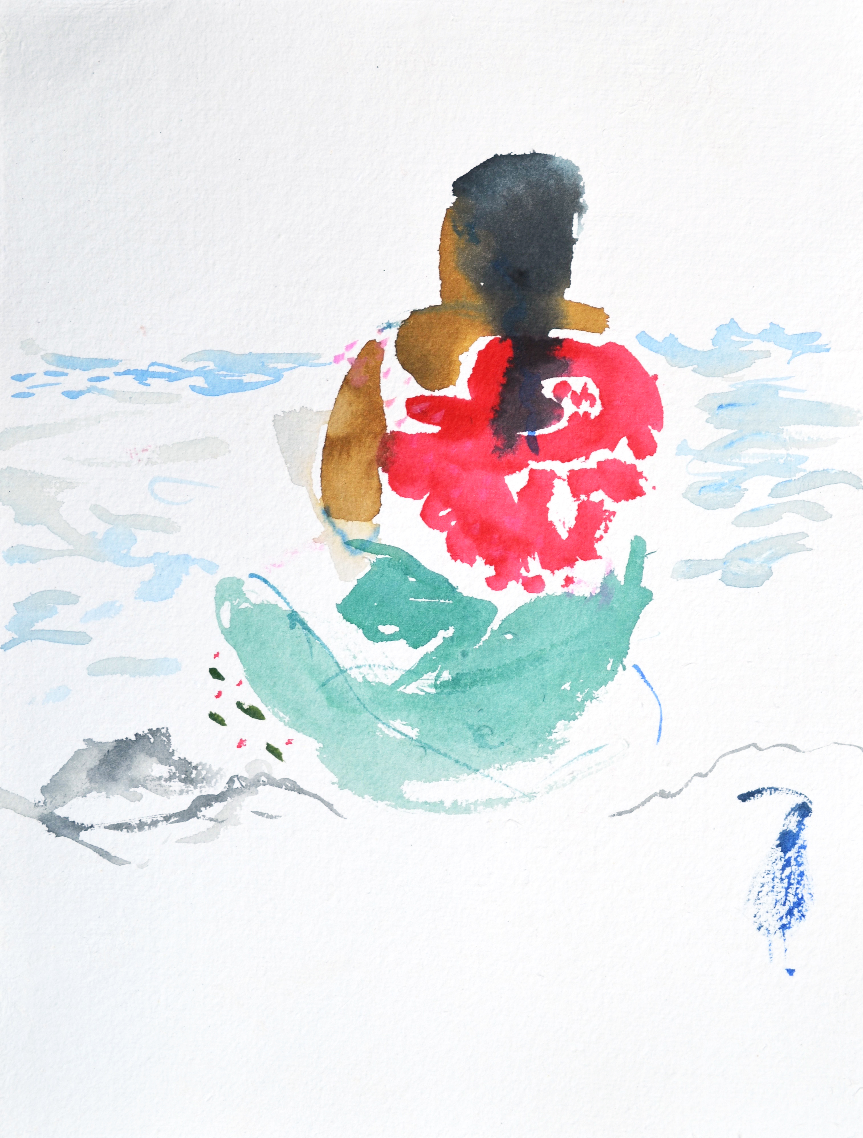 18_Sery beach walk acrylic on paper 25x33.5cm