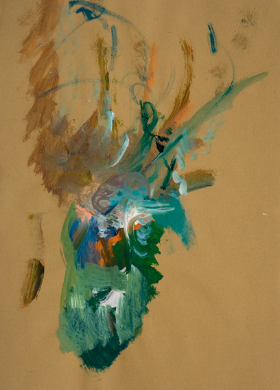 F21_spring_flowers_ acrylic on kraft paper 35 x 24,5 cm