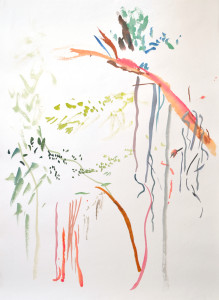 „Banyan tree“, acrylic on paper 76 x 56  cm. Price 360 €