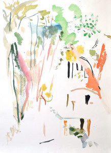 „Banyan tree“, acrylic on paper 76 x 56  cm. Price 360 €